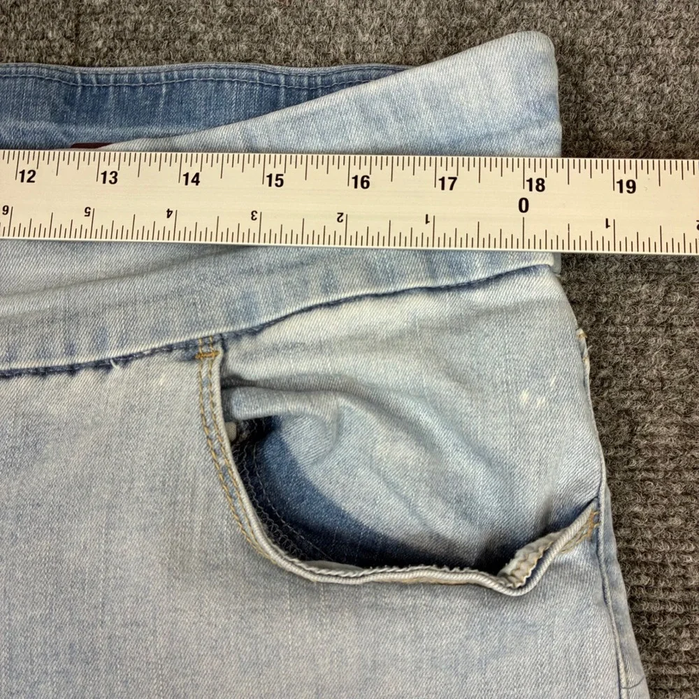Gloria Vanderbilt Amanda Pull On Jeans‎ Womens 16W Light Wash Tapered High Rise